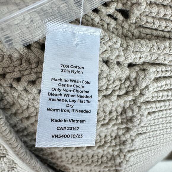 Haven New NWOT Cotton Cream Cable Knit Chunky Button Up Cardigan Sweater Size M - Picture 8 of 8